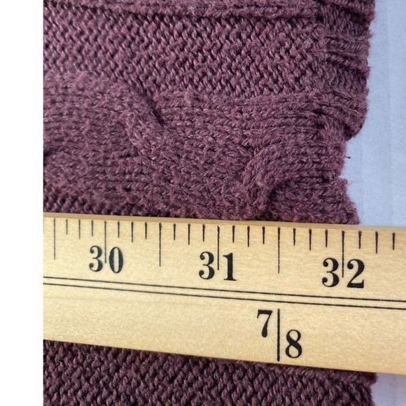 Old Navy Womens Burgundy Oversized Cable Knit Sweater Size XS Academia, Grunge - Picture 7 of 8